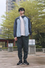 蕉内【王一博同款】凉皮502 Cool男士束脚裤凉感休闲裤男运动防晒裤子 烟灰蓝 M 实拍图