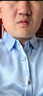 CJZ短袖衬衣男中老年装顺滑桑蚕丝夏新商务韩版绸缎高档爸爸真丝衬衣 蓝色 XL (175) 实拍图