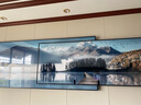 唤墙 客厅装饰画现代简约沙发背景墙壁画新中式大气靠金山水叠加挂画 湖光山色 210x55cm(适合3米沙发)晶瓷 实拍图