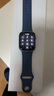 Apple/苹果 Watch SE 智能手表GPS+蜂窝款44毫米银色铝金属表壳丹宁色运动型表带M/L MXHY3CH/B 实拍图