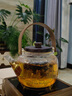 电陶炉煮茶器煮茶炉家用玻璃烧水壶白茶煮茶壶小型电热蒸煮壶套装 光面煮茶壶+胡桃木电陶炉（组合） 700-900 实拍图