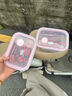 乐唯诗 耐热高硼硅玻璃保鲜盒 婴儿辅食高硼硅微波炉饭盒便当盒密封碗 乐溢透明粉【可微波】400+640ml 实拍图