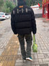 MEDM【侯明昊/王鹤棣同款】国潮牌字母刺绣立领羽绒服男冬季休闲外套 黑色（现货） L 实拍图