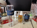 富光双层高硼硅玻璃杯大容量茶水分离泡茶杯便携随手杯过滤水杯子 290ML深蓝色 泡茶大师系列/二分茶 实拍图