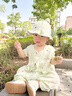 wua·wua婴儿衣服夏季薄款0-12个月女宝宝连体衣套装公主款哈衣外出夏装 薄荷绿+发带+三双袜+花儿帽子 80cm （适合9-12月 体重16-20斤） 实拍图
