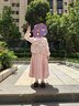 英氏（YEEHOO）女童衬衫儿童衬衣中大童装长袖上衣新中式国风春装 藕粉色  120  晒单实拍图