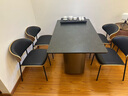 卡尔适意式极简岩板餐桌现代简约轻奢家用长方形2025新款桌椅组合BN718 岩板餐桌【维克深灰】 140*80*75cm【全托底板】 实拍图