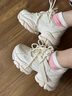 他她TATA泡泡奶油25秋新款老爹鞋女鞋运动鞋 米白（单里） 38 实拍图
