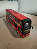 松鼠过河1:42 合金双层客车公交巴士汽车模型玩具 开门声光滑行玩具车 红色 实拍图