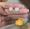 Lnieer999足银耳钉女山茶花养耳洞耳环花朵银耳钉2025新款高级感银耳饰 耳针款山茶花耳钉【足银999】 实拍图