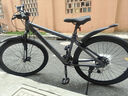 永久山地车自行车成人男女学生变速铝合金油碟公路自行车越野减震单车 摩天灰【铝架 线碟刹】减震+礼包 27.5寸27速【推荐170-195cm】 实拍图
