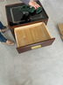 虎牌保险柜家用小型床头柜智能无线充电隐形式保险箱高55cm 全钢防盗 【爆款】桃木色（无线充电+三色灯光+USB充电口） 密码款（触控密码+钥匙） 实拍图