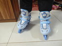 斯威（SWAY）溜冰鞋儿童男女童中小学专业轮滑鞋平花休闲滑冰旱冰鞋成人直排轮 【锁轮款】蓝+一体支架 L (适合12岁-成人)日常鞋码36-41 实拍图