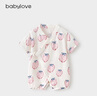 babylove婴儿连体衣夏季竹棉山茶纱布和尚服新生儿宝宝衣服薄款透气哈衣 实拍图