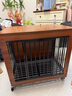 茉宠【狗笼子木质家具款】小型犬中型犬大型犬带厕所宠物金毛边牧专用 木胡桃 80*52*77（推荐40斤内）插销锁设计 基础款-【笼子+托盘+轮子】 实拍图