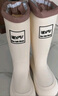DG&DU雨鞋女款2025新款高筒防水防滑雨靴加绒长筒水鞋时尚学生软底水靴 【防水口款-防水防滑】白色 38/39【码数偏小】 实拍图