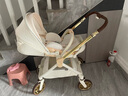 qborn白鹿新生儿小孩米色婴儿车高景观双向轻便折叠宝宝儿童推车 玉兰白+睡垫 实拍图