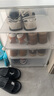 安尔雅超薄鞋柜门口简易鞋架玄关多层防尘收纳架树脂组装柜 单列四层白 实拍图