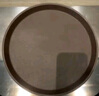 海伊朵 防滑圆形加厚托盘塑料餐厅饭店餐盘酒店酒吧KTV专用杯子酒杯托盘 棕色圆形 35CM 实拍图
