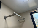 晾温馨【包安装】侧装晾衣架墙上固定晾衣杆单杆阳台折叠挂衣杆上墙衣架 【银色钻石单杆】0.90米-包安装 实拍图