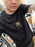 阿诺顿【纯棉四件】短袖t恤男士半截袖衫衣服男装夏季圆领宽松青年大码 格白+K蓝+S灰+R黑 2XL 建议150-170斤 实拍图