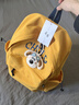 匡睿书包初中学生日系复古大容量休闲高中大学生双肩包轻便高颜值背包 黄色（带飞行员狗狗挂件） 实拍图