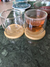 美斯尼 双层玻璃杯茶杯品茗杯功夫茶杯主人杯小泡茶玻璃水杯子茶具竹盖防烫隔热加厚耐热品杯100毫升 2只装 实拍图