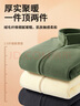 名创优品（MINISO）奥粒绒外套男冬季防寒保暖上衣男士加绒加厚内胆夹克 棕榈绿 XL 实拍图