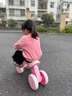 艾贝森儿童平衡车玩具男孩女孩1-3岁宝宝无踏板溜溜车滑行车四轮滑步车 莱茵粉 音乐+灯光+置物篮 实拍图