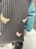 巴厘小猪婴儿背带裤秋冬季夹丝加厚保暖连身长裤连体衣服休闲 灰底香蕉 90 cm 实拍图