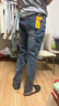 吉普（JEEP）2025春夏新款男士牛仔裤男高端时尚修身小直筒弹力休闲长裤子男裤 实拍图