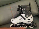 特步轮滑鞋成人男女溜冰鞋休闲平花专业滑轮鞋大学生滑冰旱冰轮滑鞋 白色单鞋不闪+大礼包 M （适合运动鞋码34-38码） 实拍图