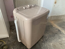 YANGZI扬子集团洗衣机半自动家用宿舍出租房大容量双桶双缸波轮内衣儿童小型迷你甩干脱水家用 10.5公斤强劲电机-小型波轮 实拍图