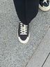 FILA FUSION斐乐女鞋帆布鞋女 低帮板鞋POP轻质帆布鞋休闲运动鞋女 黑-BK 39 实拍图