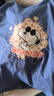 史努比（SNOOPY）男女童短袖t恤牛仔裤两件套儿童短袖套装  靛蓝格子+深蓝努比 140 实拍图