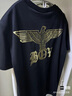 BOY LONDON春男女同款短袖仿烫金环形印花老鹰潮牌T恤N01903 黑色 XS 实拍图