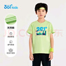 361°童装 儿童短袖2025夏季男女童6-14岁印花短T恤 绿150 实拍图
