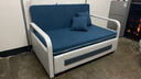 耀沉【24小时发货】折叠沙发床两用小户型客厅双人多功能沙发床可储物 蓝色绒布（舒适款）其他颜色留言 宽1.2米长1.93米（8cm海绵） 实拍图