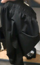 顶峰保罗（Dingfengbaoluo）休闲裤男春夏季宽松运动户外潮牌阔腿重磅直筒长裤子9066黑色S 实拍图