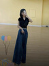妍莉芬（yanlifen）2025年夏装搭配一整套装女气质名媛茶系穿搭衣服冷淡风感牛仔裤裙 上衣+裤子(送腰带) M 【适合95斤-105斤】 实拍图