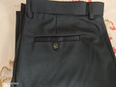 【四面弹力免烫】商务裤子男直筒裤休闲裤男长裤子男宽松西装裤 藏青色【春秋厚款】 34 【腰围2尺7】 实拍图