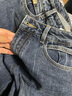 太平鸟复古回潮高腰阔腿牛仔裤2024年秋季宽松显瘦直筒牛仔裤子女 暖绒牛仔蓝 M 实拍图