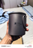 牧高笛（MOBIGARDEN）钛杯 户外露营野餐轻量便携可烧水钛杯水杯450ml NX20666039 钛色 实拍图