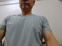 战浩【2件】冰丝莫代尔棉短袖t恤男夏季青年薄纯白色打底衫圆领半袖体 蓝色+黑色 L 建议【120-135斤】 实拍图