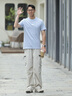 男装2025夏新款logo条纹短袖T恤父亲节礼物爸爸装上衣美版768022 晒单实拍图