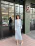 香影蓝色小香风套装裙女2026秋季新款千金感赫本风法式裙子两件套 蓝色 S 实拍图