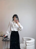 南木熊衬衫蝴蝶结灯笼袖春秋新款白色通勤衬衣女正装飘带设计感职业上衣 灯笼袖衬衣M【85-115斤】 实拍图