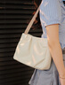 VANESSA HOGAN VH女包柔柔褶皱包百搭通勤托特包大容量单肩包腋下包圣诞礼物 米白 (大容量 简约柔软) 实拍图