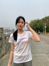 安踏LOGO短袖t恤 女夏季新款棉感显瘦休闲针织印花T恤透气运动上衣 【经典大logo】纯净白-4 M /女165 实拍图