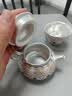 传承令珐琅彩鎏银茶具套装999真银泡茶壶手工银壶茶杯一壶两杯高送领导 荷韵凤鸣茶具套装【礼盒装】 实拍图